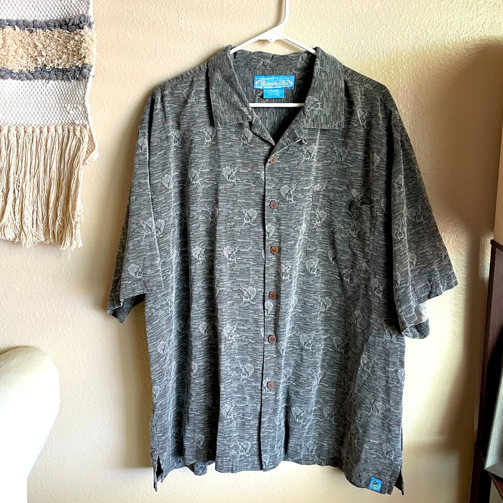 Bermuda Bay 100% Silk Hawaiian Shirt XXL